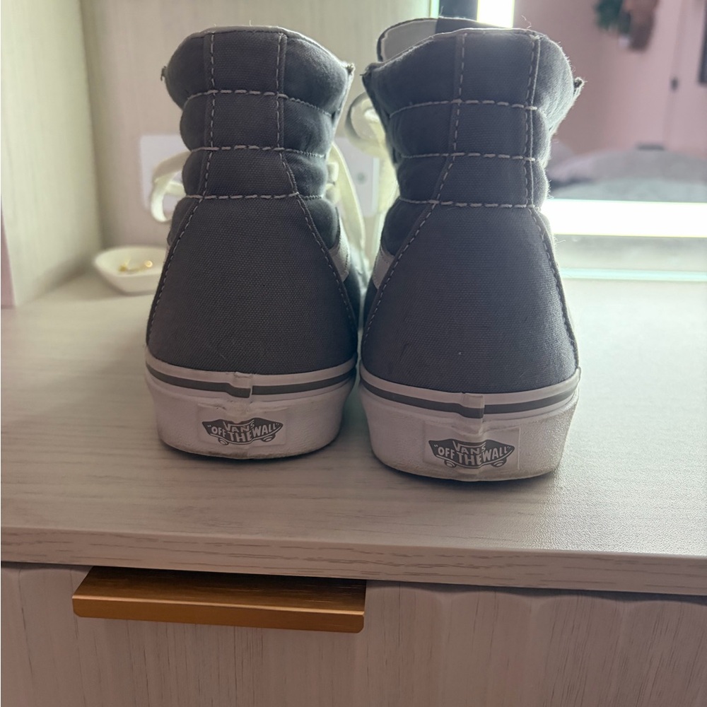 Vans White and Gray High-Top Skate Sneakers - Picture 3 of 5